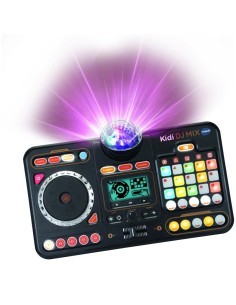Mixer DJ 80 Kidistar, Console DJ con Luci, Microfono Incorporato, Bluetooth, 15 Tasti Luminosi, 15 Mix Inclusi