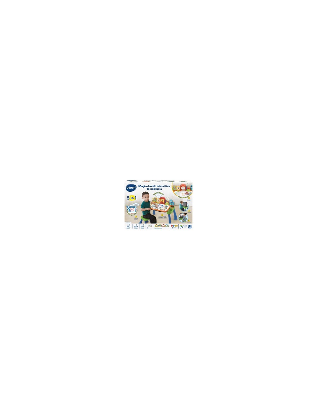 VTech Magico Tavolo Interattivo ToccaImpara - Tavolo Multiattività 5 in 1 per Bambini 3-6 Anni