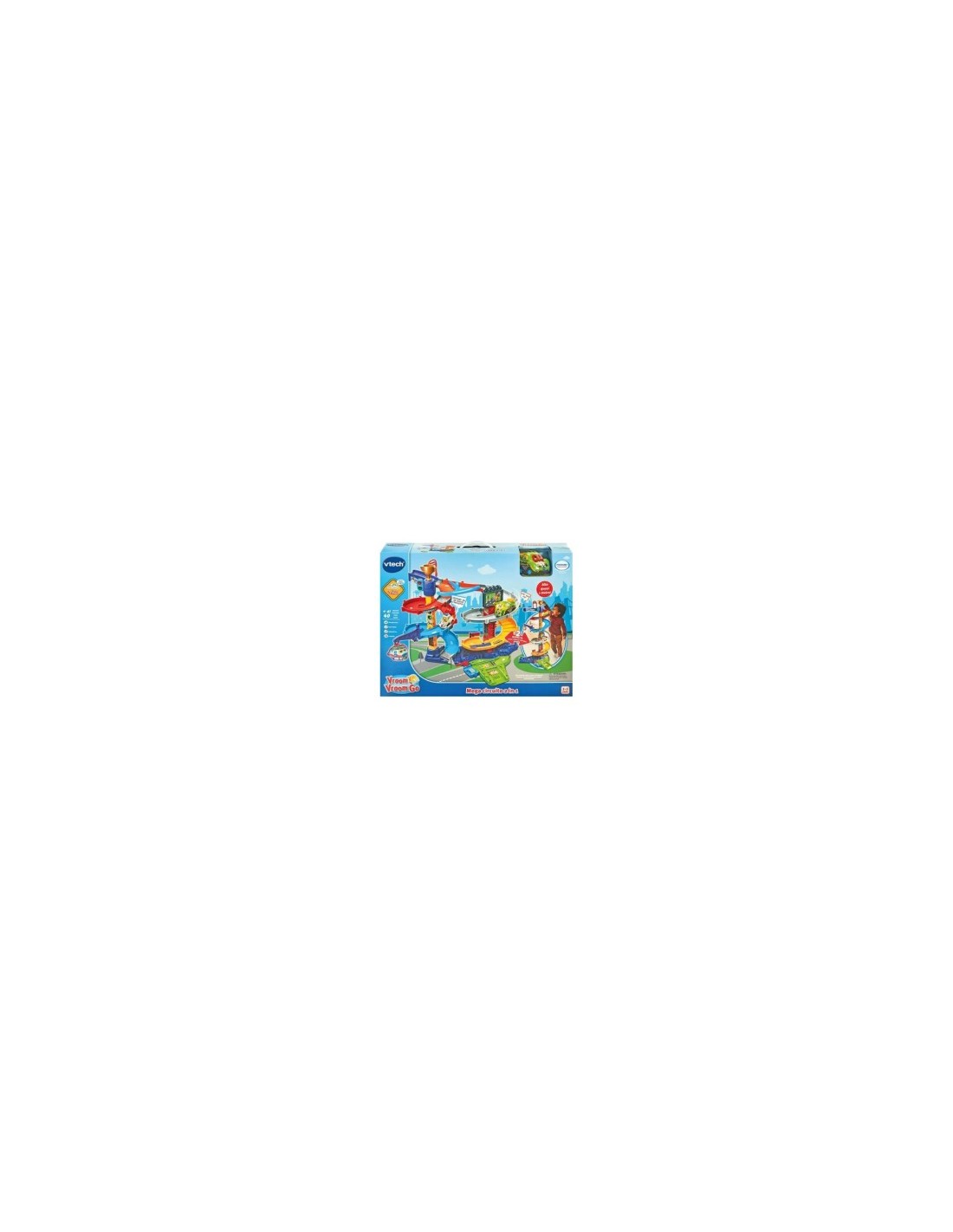 VTech Vroom Vroom Go - Mega Circuito 2 in 1 con Pista a Spirale e 5 Zone Magiche