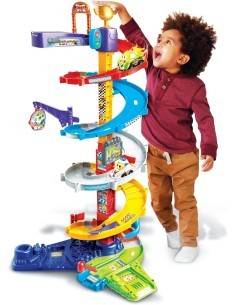 VTech Vroom Vroom Go - Mega Circuito 2 in 1 con Pista a Spirale e 5 Zone Magiche