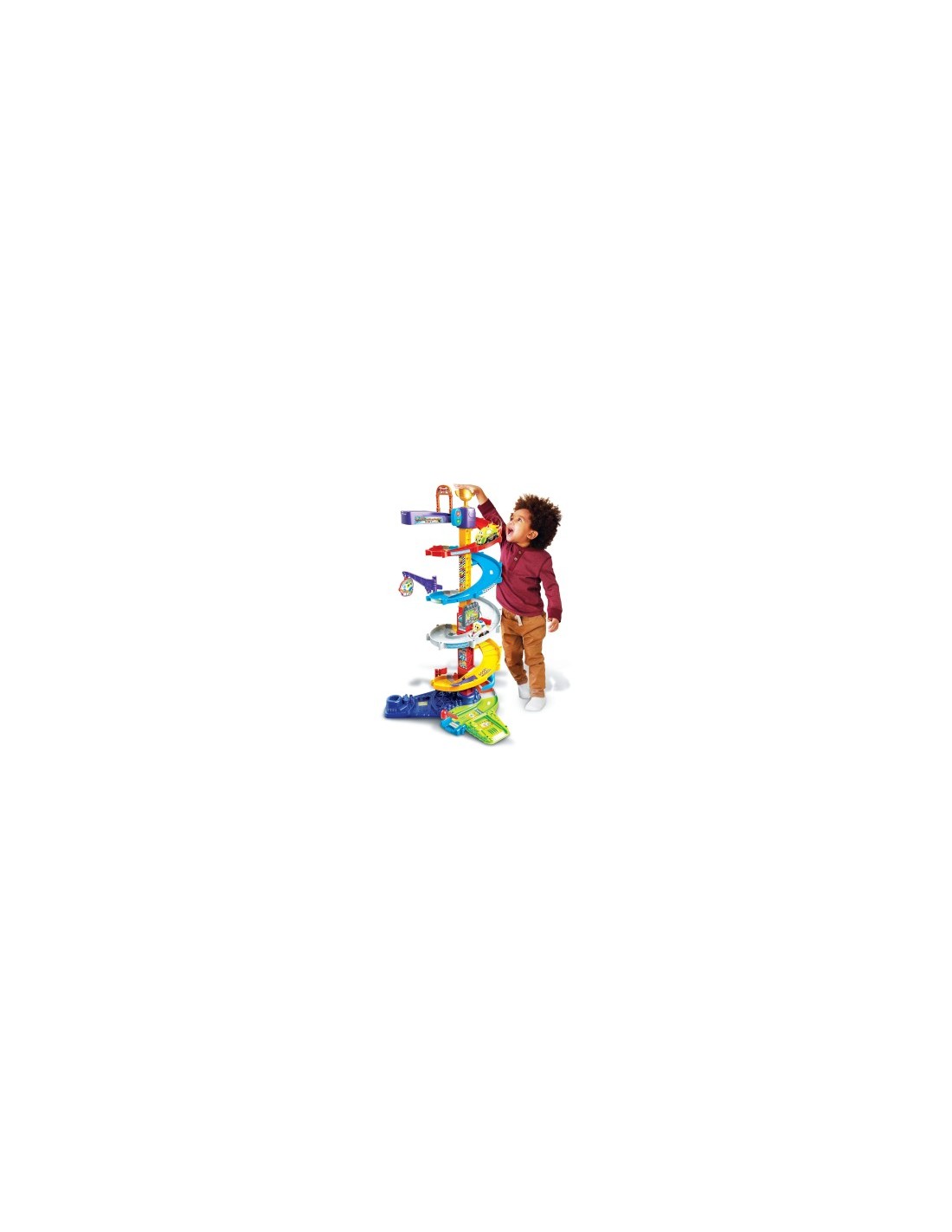 VTech Vroom Vroom Go - Mega Circuito 2 in 1 con Pista a Spirale e 5 Zone Magiche