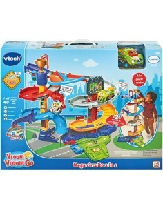 VTech Vroom Vroom Go - Mega Circuito 2 in 1 con Pista a Spirale e 5 Zone Magiche