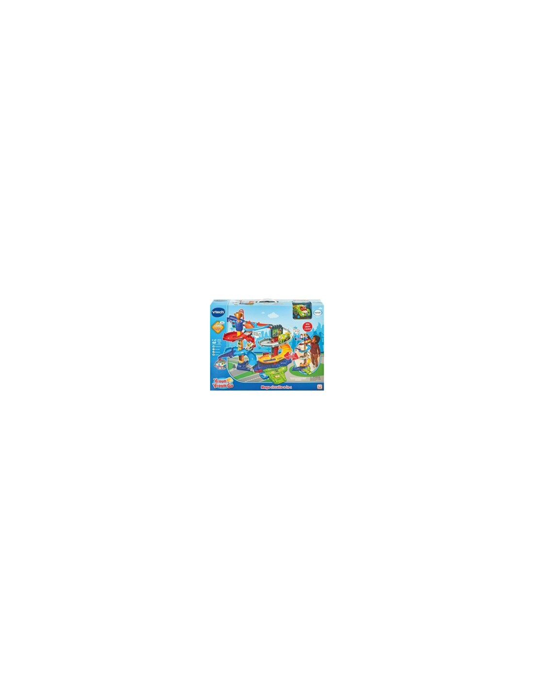VTech Vroom Vroom Go - Mega Circuito 2 in 1 con Pista a Spirale e 5 Zone Magiche