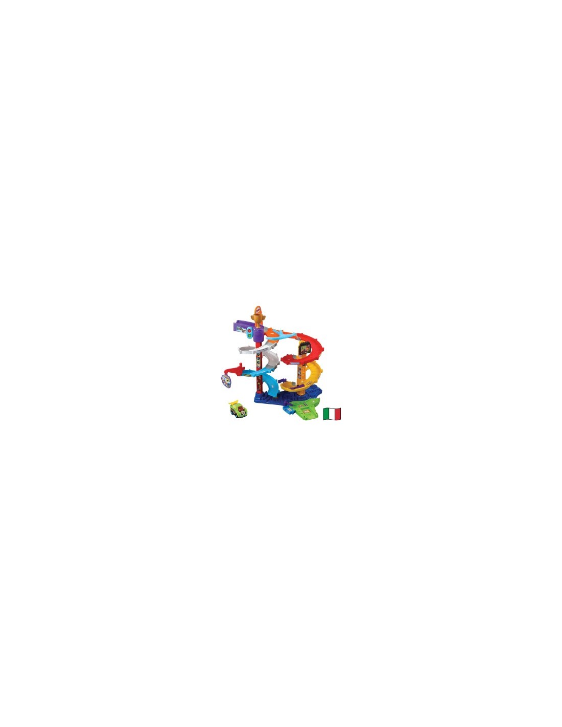 VTech Vroom Vroom Go - Mega Circuito 2 in 1 con Pista a Spirale e 5 Zone Magiche