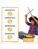 VTech Kidi DJ Drums - Batteria Elettronica Interattiva per Bambini 6+ Anni