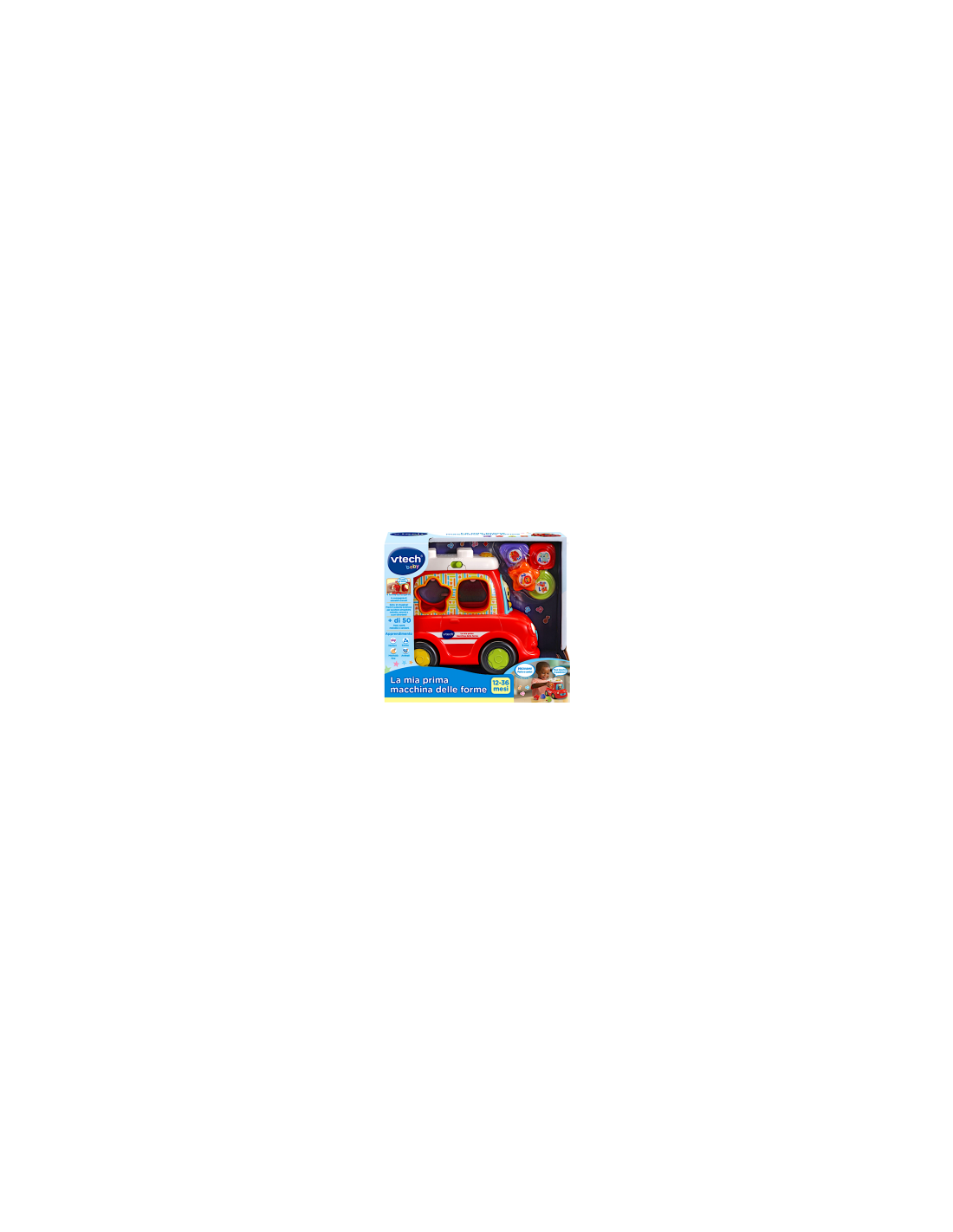 VTech La Mia Prima Macchina delle Forme - Tamburo Musicale Interattivo 12-36 Mesi