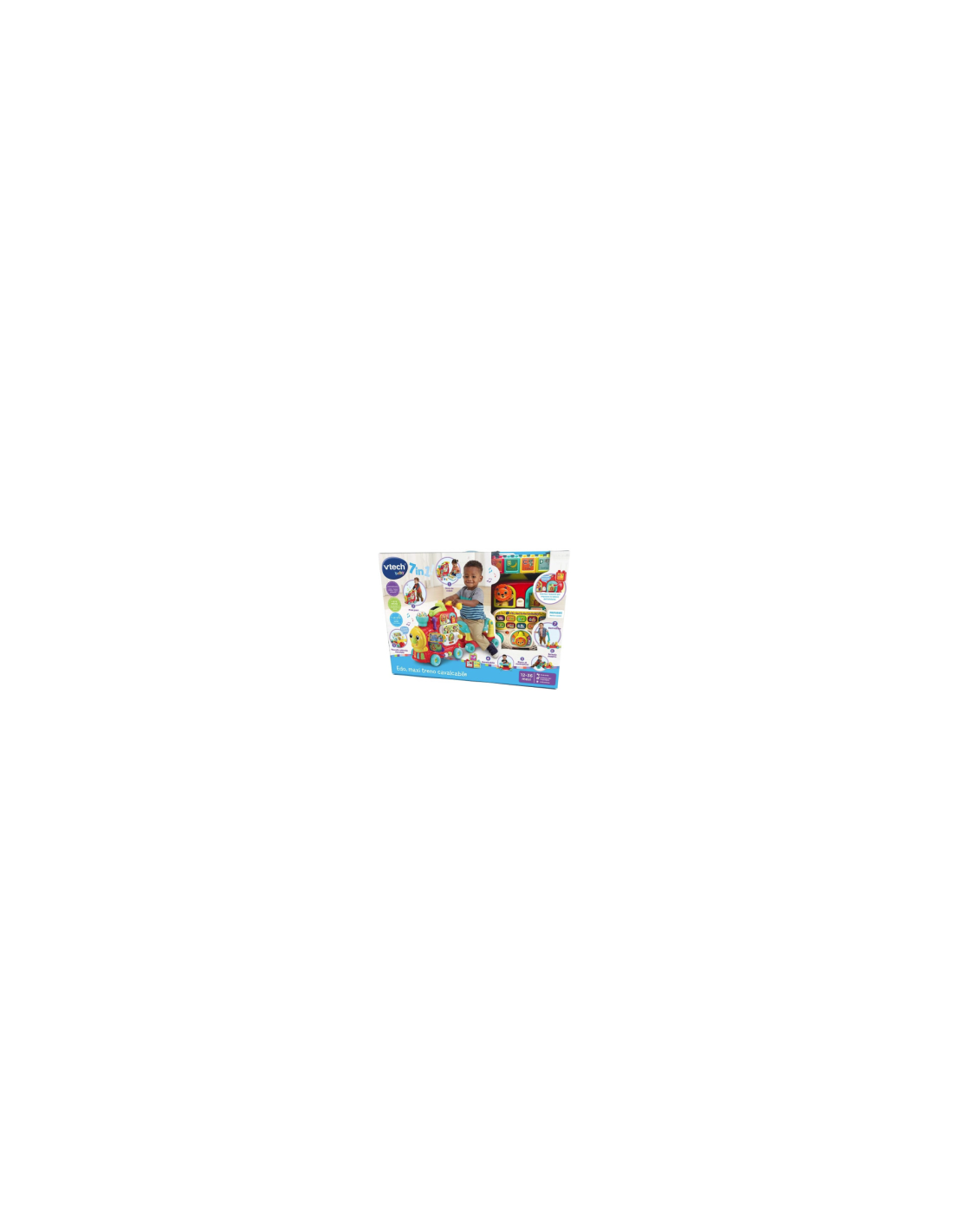 VTech Edo Maxi Treno Cavalcabile - Trenino Elettrico 7 in 1 Multiattività 12-36 Mesi