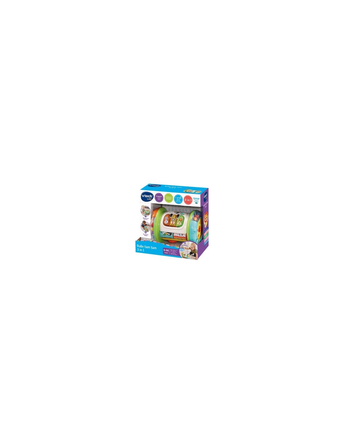 VTech Rullo Tam Tam 3 in 1 - Rullo Multiattività Interattivo 9-36 Mesi