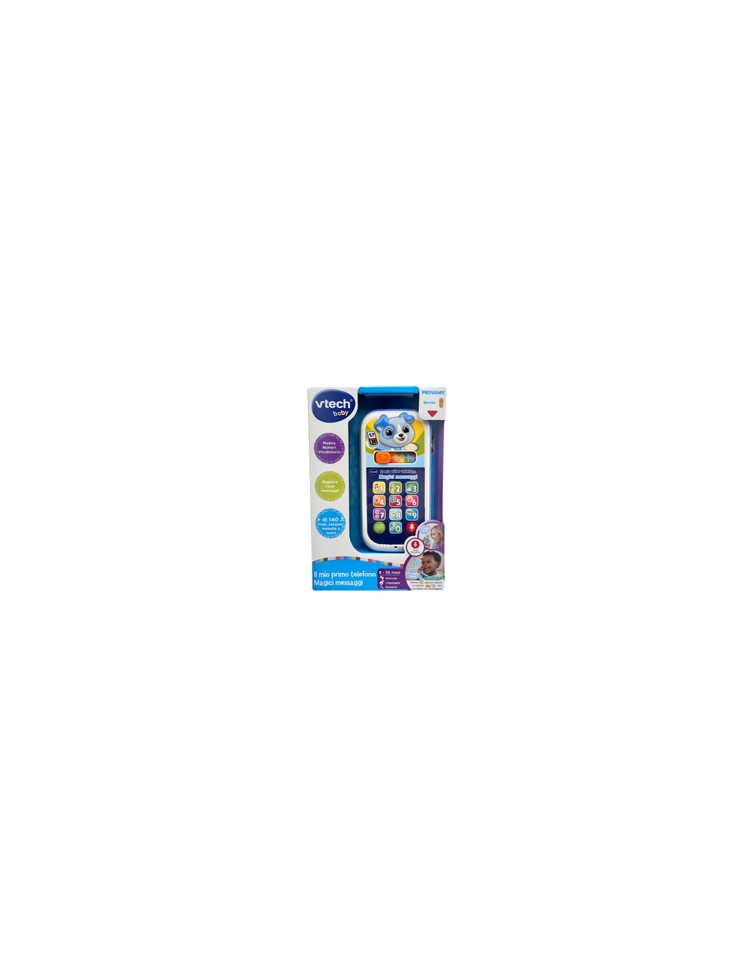 VTech Il Mio Primo Telefono - Magici Messaggi Blu, Gioco Interattivo 9-36 Mesi