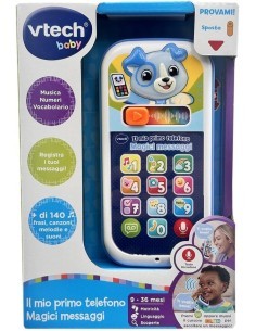 VTech Il Mio Primo Telefono - Magici Messaggi Blu, Gioco Interattivo 9-36 Mesi