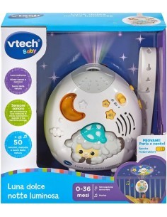 VTech Luna Proiettore Musicale - Luce Notturna e Ninne Nanne per Bambini