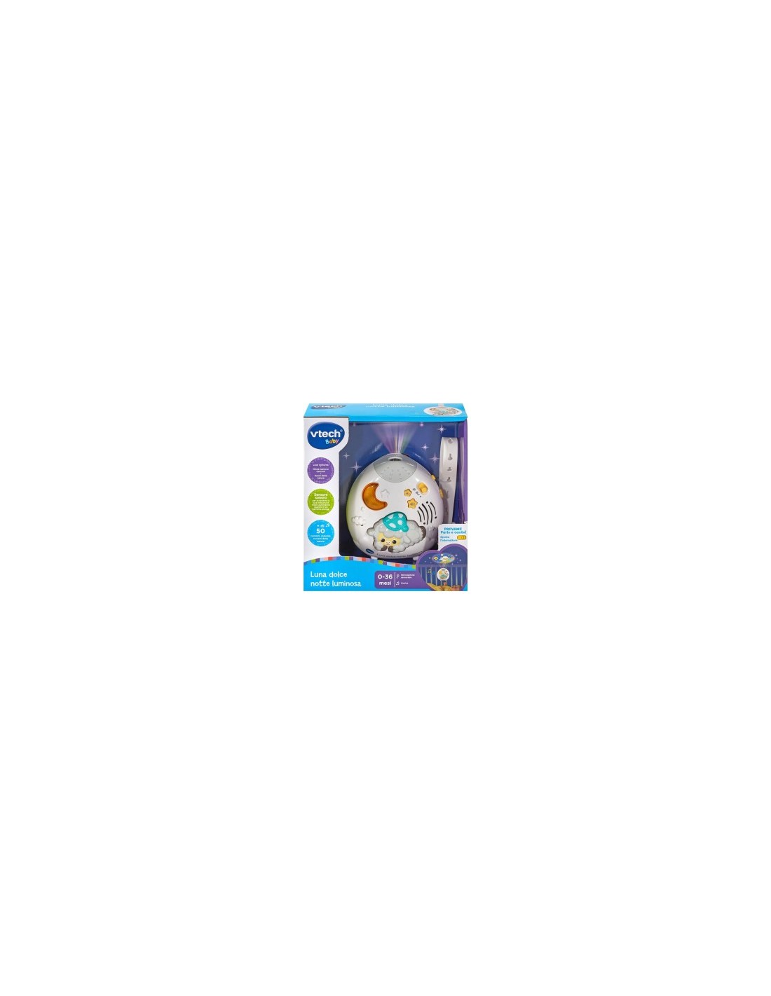 VTech Luna Proiettore Musicale - Luce Notturna e Ninne Nanne per Bambini