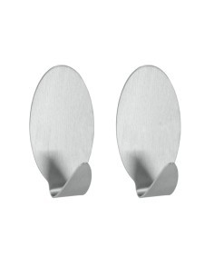 JUMBO BLISTER 2 GANCI IN ACCIAIO INOX SATINATO METALTEX su TreG Ing...