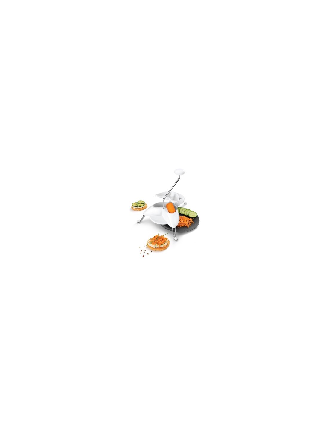 GRATTUGIA JULIENNE IN PLASTICA E ACCIAIO INOX METALTEX su TreG Ingr...