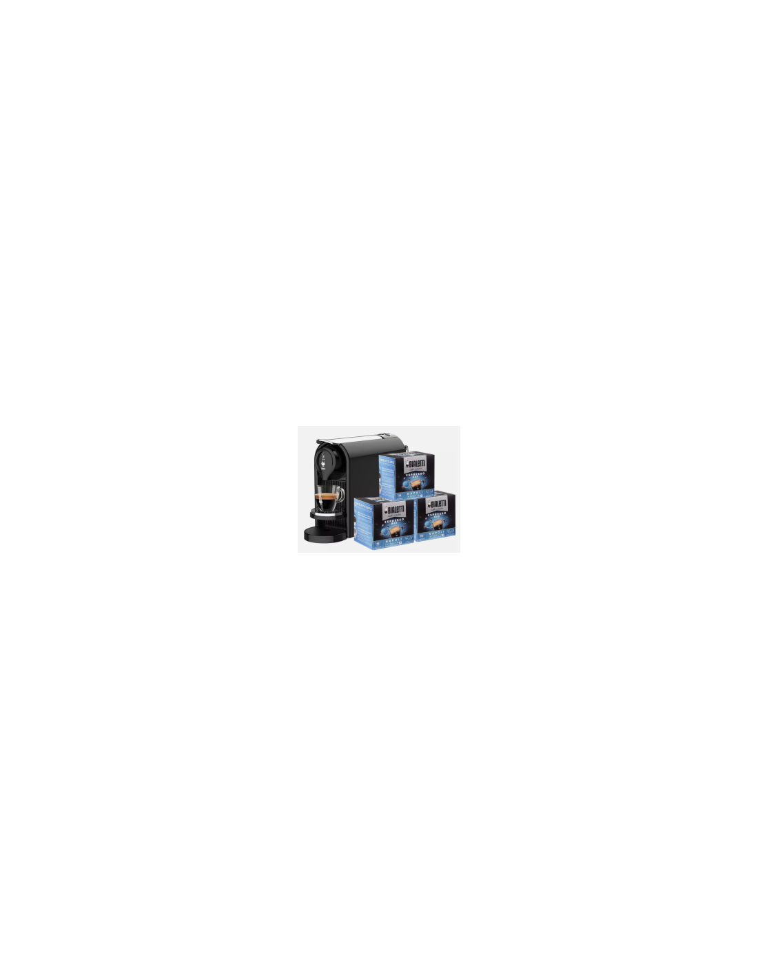 Bialetti Gioia Plus Macchina da Caffè Automatica + 48 Capsule, Nero