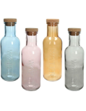 Tognana Vidro – Bottiglia in Vetro con Tappo in Sughero 1 Litro colori assortiti
