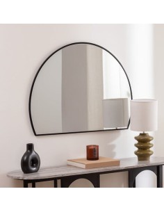 Specchio Alice, L. 90 cm, P. 1,6 cm, A. 65 cm, metallo nero