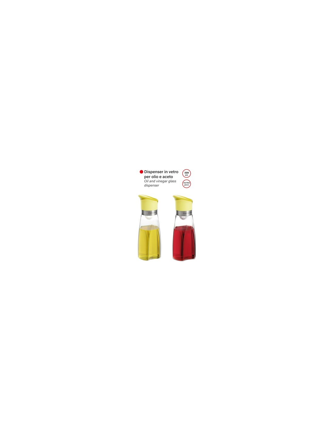 PEDRINI, DISPENSER VETRO OLIO E ACETO, 320 ML