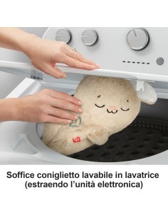 FISHER-PRICE, CONIGLIETTO COCCOLE & RELAX, PELUCHE SENSORIALE, 0+ ANNI