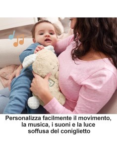 FISHER-PRICE, CONIGLIETTO COCCOLE & RELAX, PELUCHE SENSORIALE, 0+ ANNI