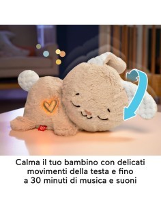 FISHER-PRICE, CONIGLIETTO COCCOLE & RELAX, PELUCHE SENSORIALE, 0+ ANNI