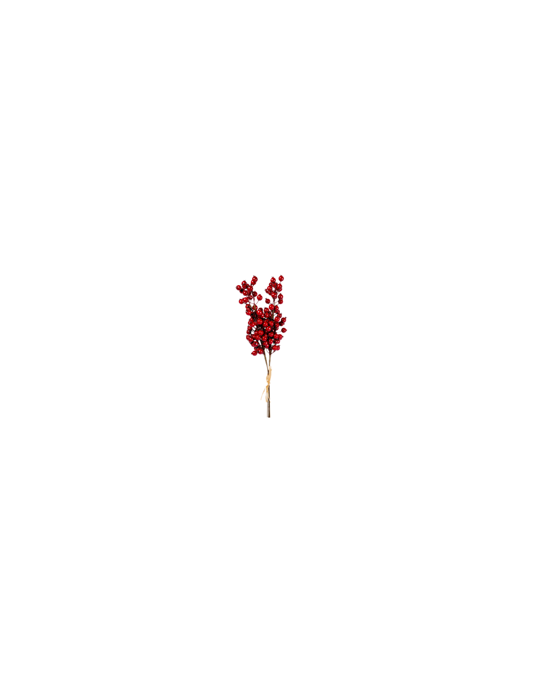 Rametto di Natale Bacche Rosse H65cm PVC, Decorazioni di Natale, Addobbi, La magia di Natale per la casa