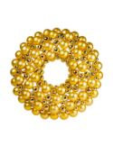 Corona di Natale Sfere Oro Diam.80cm PVC, Ghirlanda di Natale, Addobbi, La magia di Natale per la casa