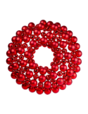 Corona di Natale Sfere Rosse Diam.80cm PVC, Ghirlanda di Natale, Addobbi, La magia di Natale per la casa