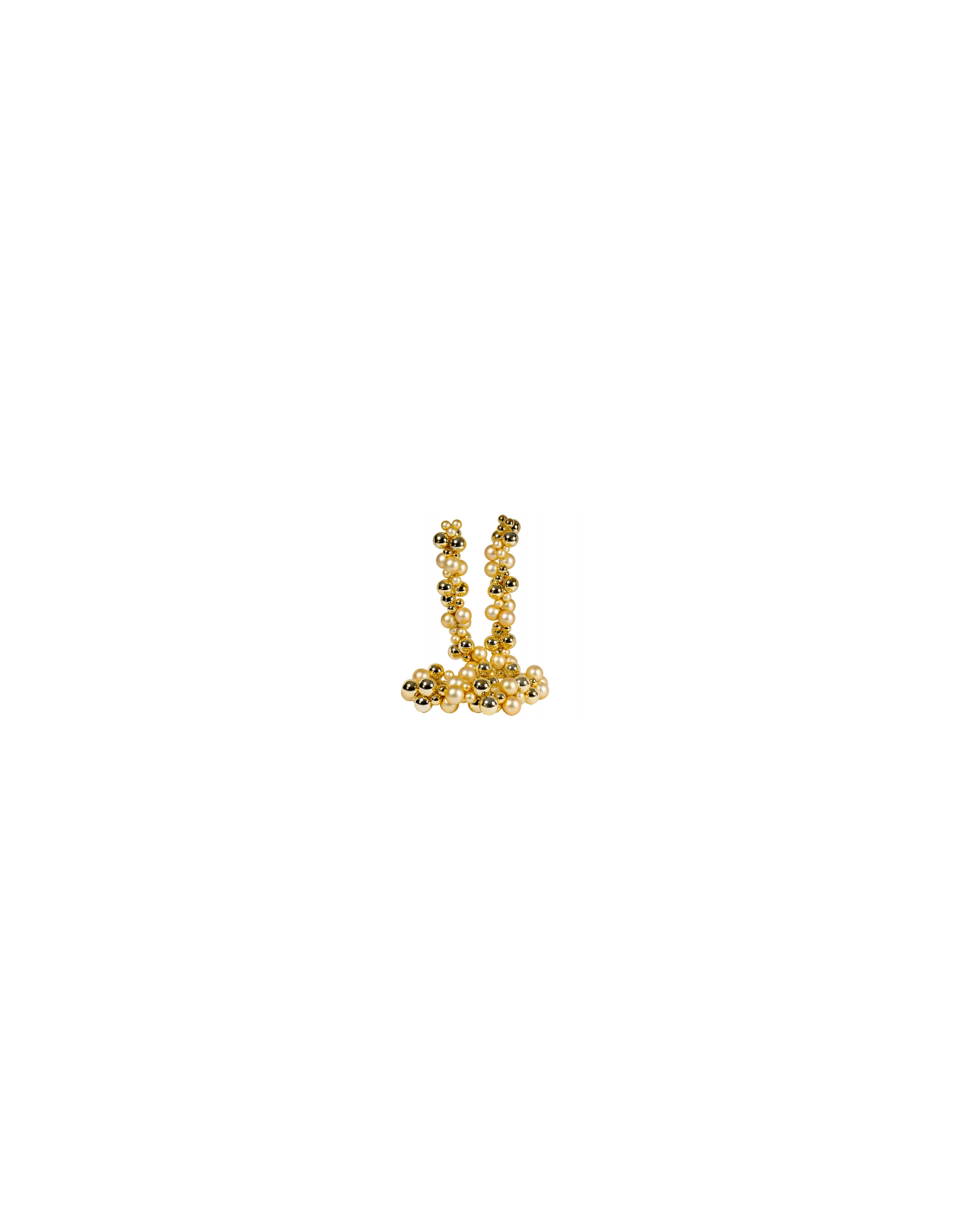 Ghirlanda di Natale Sfere Oro 3/5cm Lunghezza 180cm PVC, Decorazioni Natalizie, Addobbi, La magia di Natale per la casa