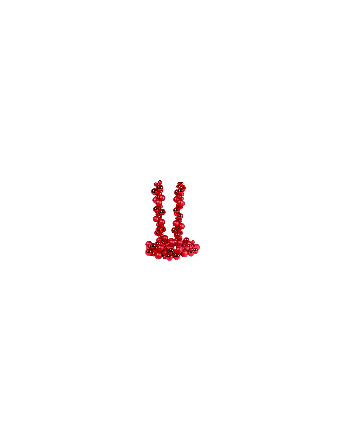 Ghirlanda di Natale Sfere Rosse 3/5cm Lunghezza 180cm PVC, Decorazioni Natalizie, Addobbi, La magia di Natale per la casa