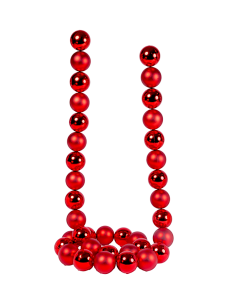 Ghirlanda di Natale Sfere Rosse 5cm Lunghezza 180cm PVC, Decorazioni Natalizie, Addobbi, La magia di Natale per la casa