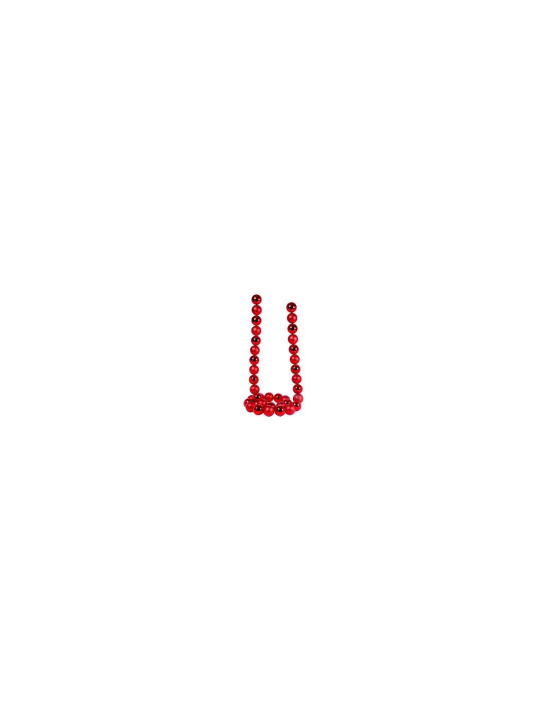 Ghirlanda di Natale Sfere Rosse 5cm Lunghezza 180cm PVC, Decorazioni Natalizie, Addobbi, La magia di Natale per la casa