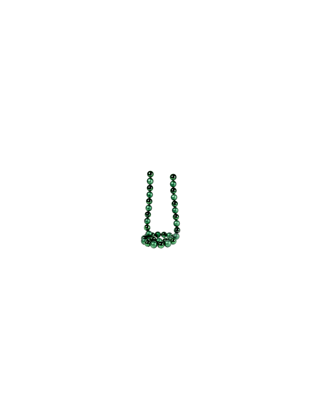 Ghirlanda di Natale Sfere Verdi 5cm Lunghezza 180cm PVC, Decorazioni Natalizie, Addobbi, La magia di Natale per la casa