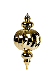 Pendente di Natale Decoro Oro 12x25cm PVC, Addobbi Natalizi, Decorazioni, La magia di Natale per la casa