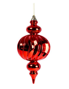Pendente di Natale Decoro Rosso 12x25cm PVC, Addobbi Natalizi, Decorazioni, La magia di Natale per la casa