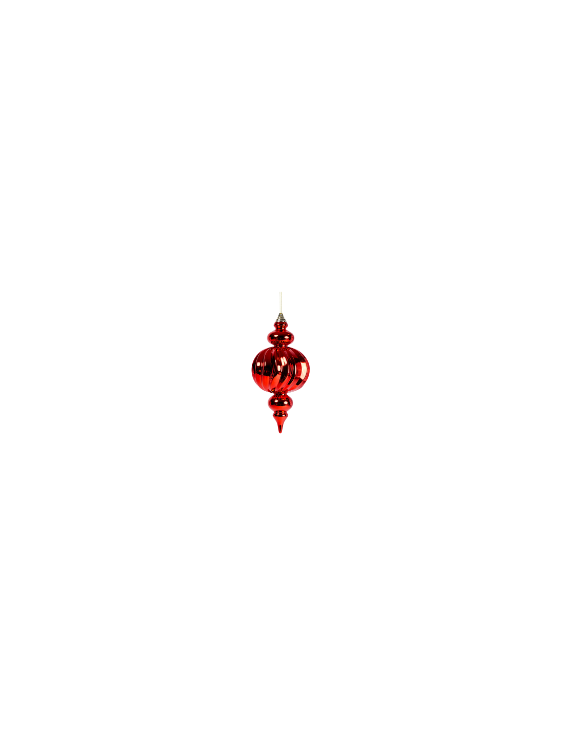 Pendente di Natale Decoro Rosso 12x25cm PVC, Addobbi Natalizi, Decorazioni, La magia di Natale per la casa