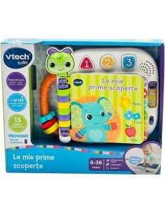 VTECH LE MIE PRIME SCOPERTE, LIBRO INTERATTIVO SENSORIALE, VOCABOLARIO BIMBI, 20 SUONI, 6-36 MESI
