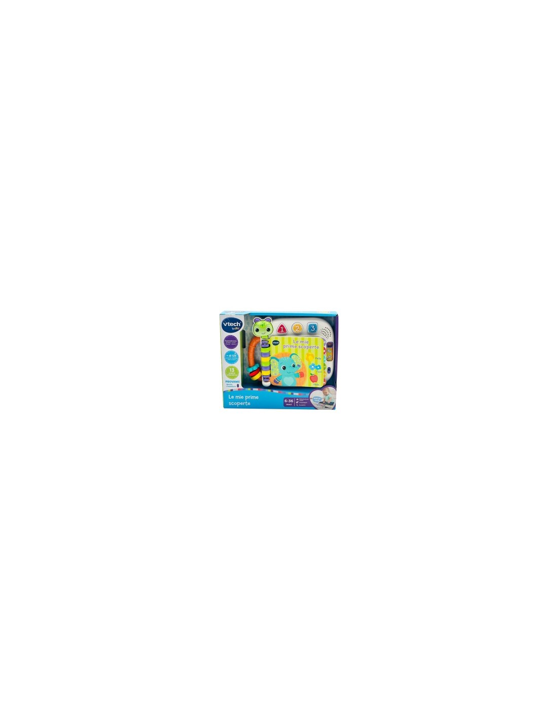 VTECH LE MIE PRIME SCOPERTE, LIBRO INTERATTIVO SENSORIALE, VOCABOLARIO BIMBI, 20 SUONI, 6-36 MESI