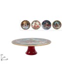 ALZATA PLASTICA D29CM DECORO NATALIZIO ASSORTITO