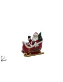 BABBO NATALE SU SLITTA NATALIZIA 13CM