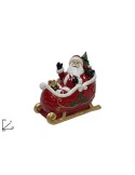 BABBO NATALE SU SLITTA NATALIZIA 19CM