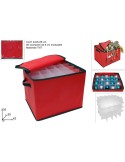 BOX TNT PORTA PALLINE ADDOBBI NATALIZI CON SEPARATORI 43X35X35CM