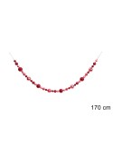 GHIRLANDA SFERE 170CM ROSSO PLASTICA