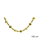 GHIRLANDA SFERE 180CM ORO PLASTICA