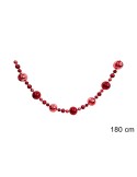 GHIRLANDA SFERE 180CM ROSSO PLASTICA