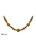 GHIRLANDA 23 SFERE 190CM ORO PLASTICA