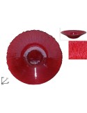 CENTROTAVOLA VETRO ROSSO 40CM