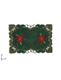 TOVAGLIETTA TESSUTO VERDE 30X45CM CON DECORO STELLA DI NATALE