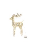 RENNA ORO METALLO 25,5X10X38CM CON 30 LUCI