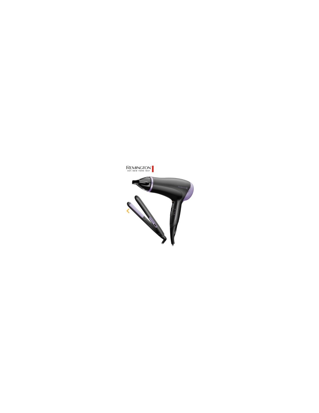 REMINGTON SET PHON 2000W + PIASTRA CAPELLI, NERO/VIOLA, D3016GP